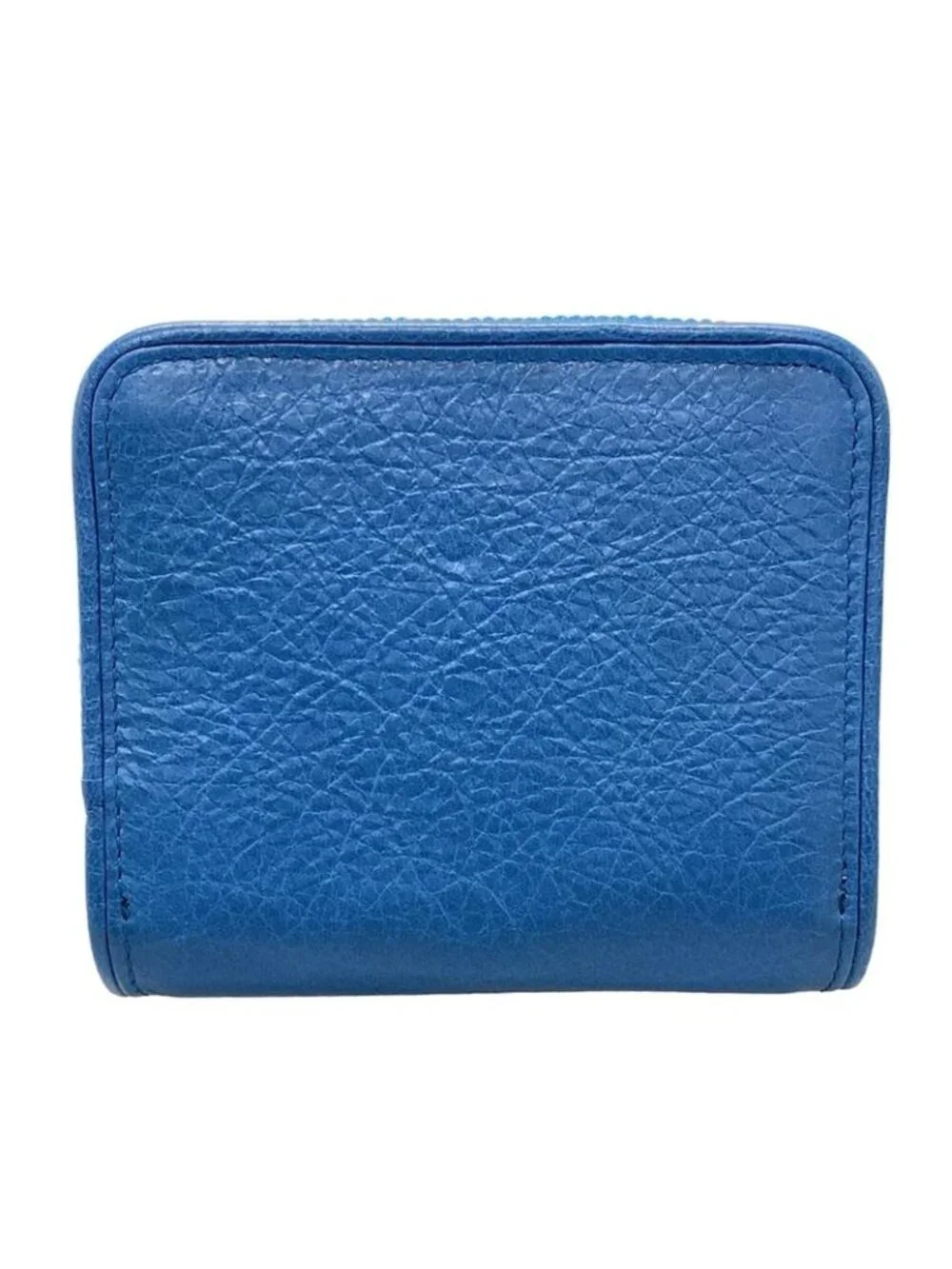★SOLD★ Balenciaga Bifold Wallet Billfold Blue Zip Around Leather - Picture 2 of 7